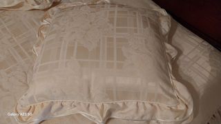 Colcha Casal Bege Rústica-almofada50x50 folho-50cm