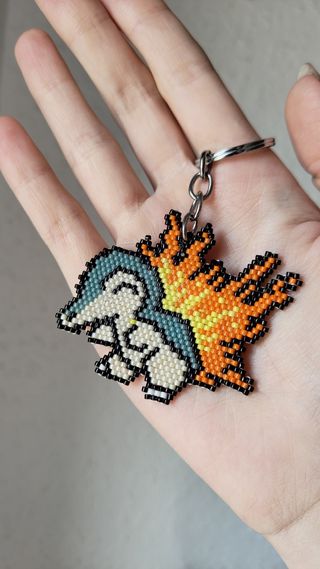 Llavero Cyndaquil hecho a mano
