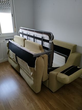 Sofá cama abertura italiana de matrimonio verde