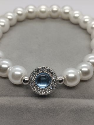 Pulsera perlas blancas