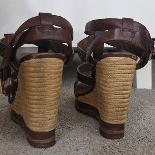 Sandalias Cuña Boho  Massimo Dutti Mujer 