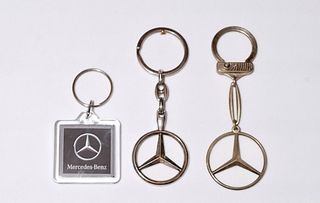 Lote 3 Llaveros Mercedes Benz logotipo insignia