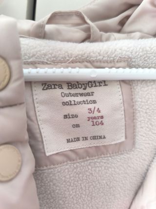 Chaquetón beige Zara niña