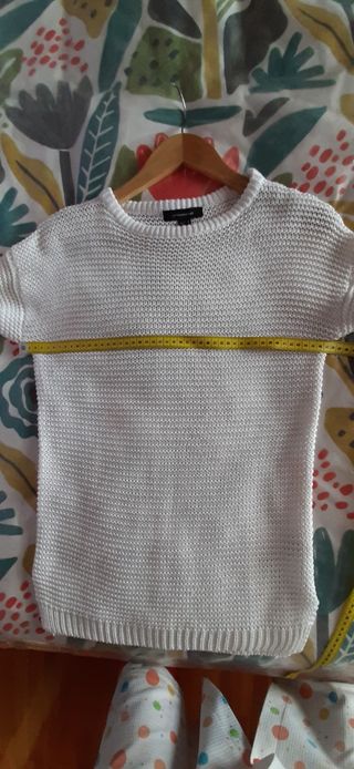 Jersey blanco mujer talla S