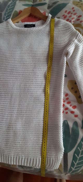 Jersey blanco mujer talla S