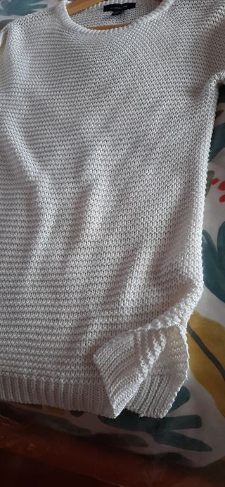 Jersey blanco mujer talla S