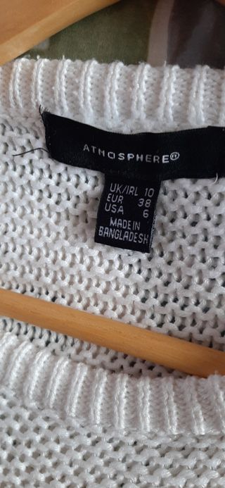 Jersey blanco mujer talla S
