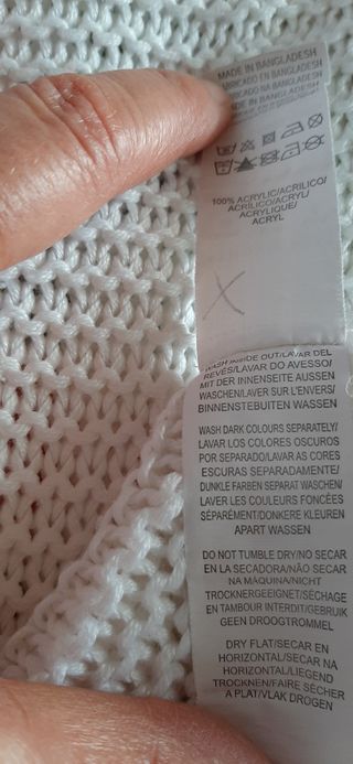 Jersey blanco mujer talla S