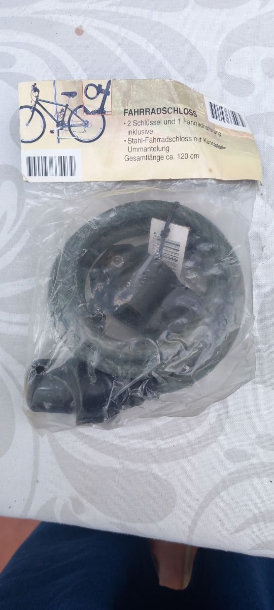 Candado bici 120cm - 2 llaves