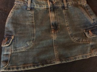 Falda Vaquera Oscura Pull&Bear Talla XS