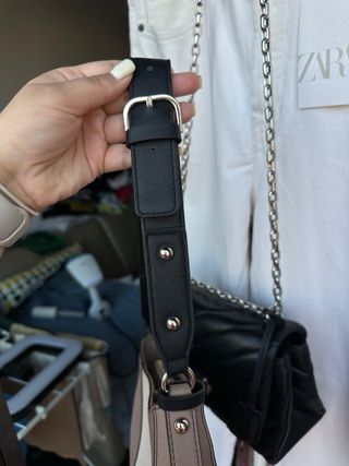 Bolso Guess beige y blanco