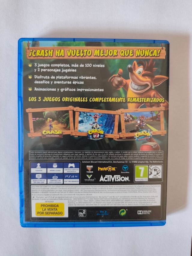 Gioco ps4 Crash Bandicoot N. Sane Trilogy