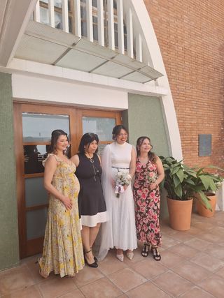 Vestido largo Sfera amarillo floral