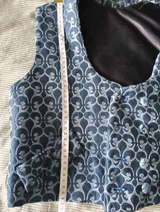 Chaleco fallero niño azul-gris