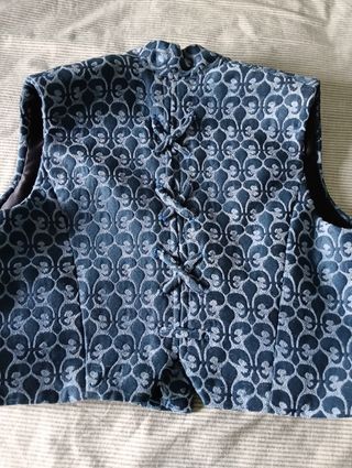 Chaleco fallero niño azul-gris