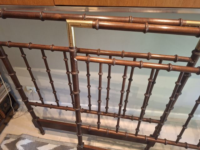 Cabecero cama bambú madera - marrón dorado