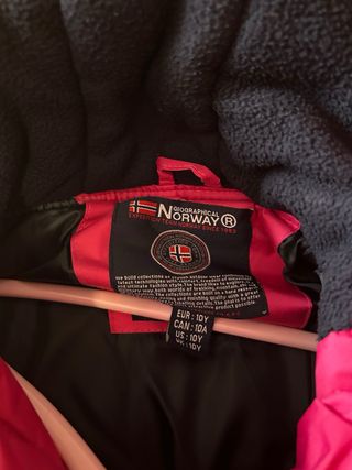 Geographical Norway-Chaqueta Rosa Niña.