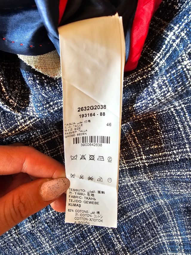 Giacca Manuel Ritz blu a quadri tg.46