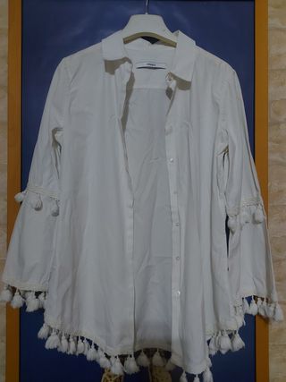 Blusa Uterqüe blanca - Talla M