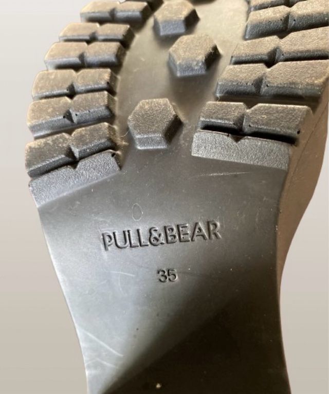 Botines plataforma burdeos, talla 35