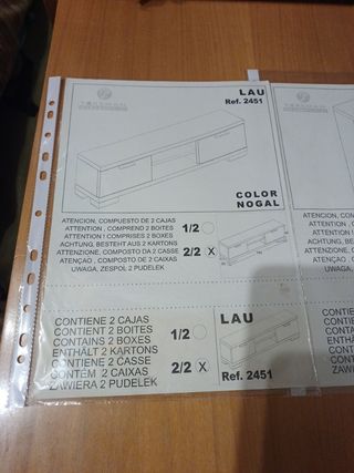 Muebles comedor color Nogal