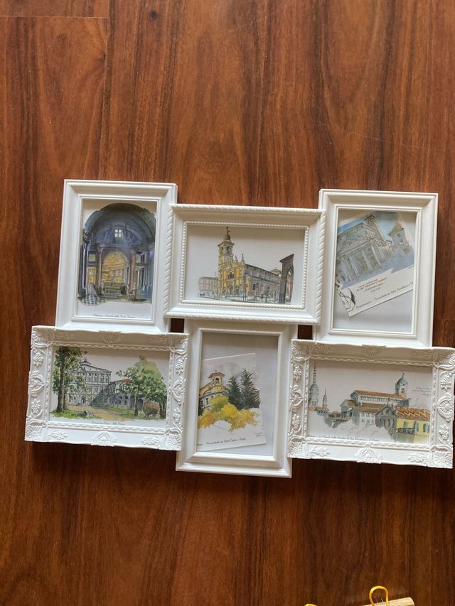 Cornice portafoto 6 foto bianco