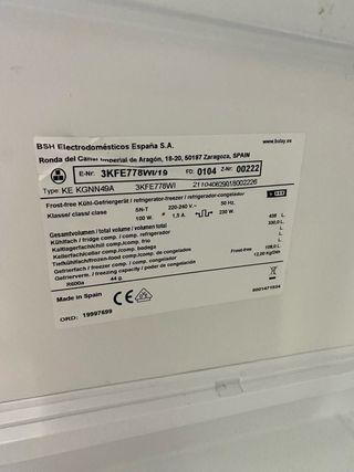 Frigorífico Combi Balay Serie Cristal - Blanco  