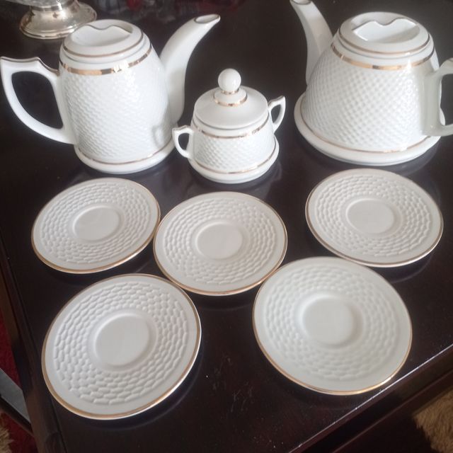 Juego té porcelana + regalo 