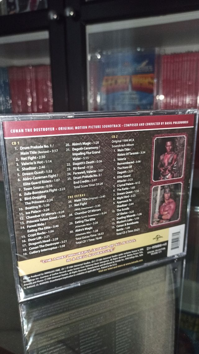 2 CDs banda Sonora Conan el Destructor