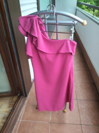 Vestido fiesta rosa - Talla M
