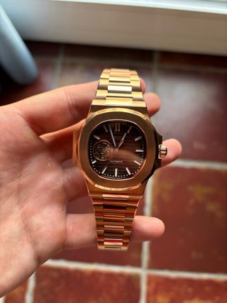 Seiko Mod Nautilus Oro Rosa