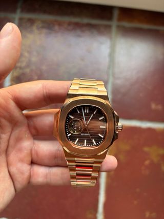 Seiko Mod Nautilus Oro Rosa