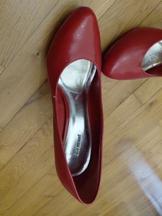 Scarpe décolleté rosse vernice