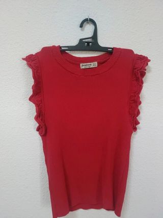 Top rojo Stradivarius M