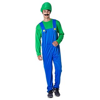 DISFRAZ DE FONTANERO VERDE ADULTO