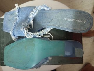 Chanclas Stradivarius denim
