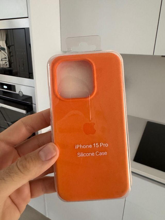 Funda silicona iPhone 15 Pro - Naranja