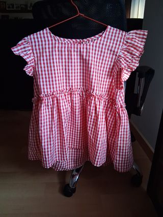 Blusa vichy roja y blanca