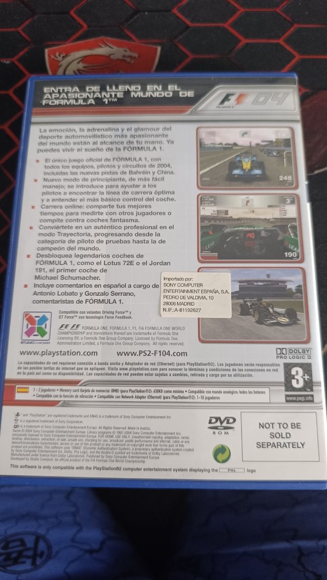 F1 2004 PS2 - Juego Completo