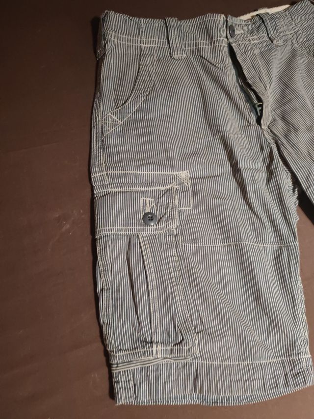 Pantalones cortos cargo | Hombre, azul y gris