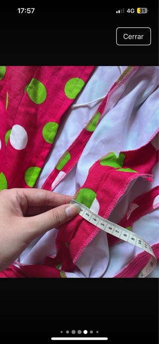 Traje Flamenca Roney Rosa y Verde