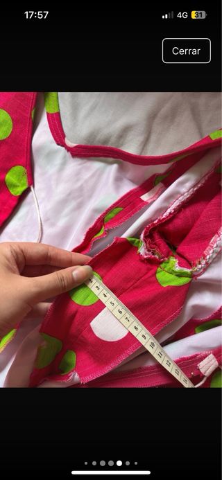 Traje Flamenca Roney Rosa y Verde