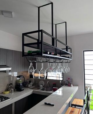 Colgador copas y botellas - Cocina