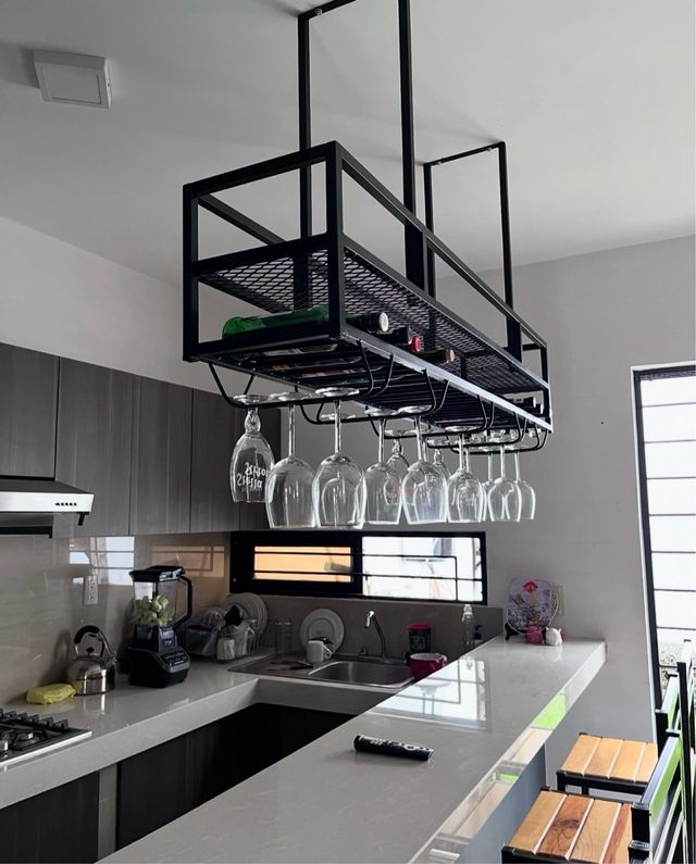 Colgador copas y botellas - Cocina