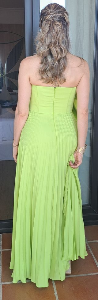 Vestido largo Silvia Navarro - Verde - Talla M