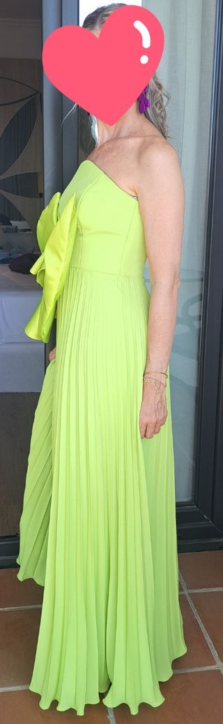 Vestido largo Silvia Navarro - Verde - Talla M