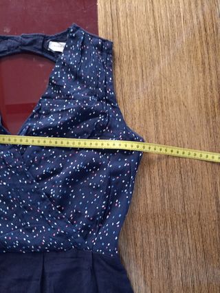 Vestido Naf Naf M - Azul con lunares
