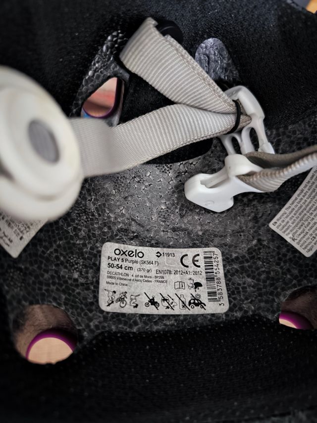 Casco Oxelo PLAY 5 morado 50-54cm