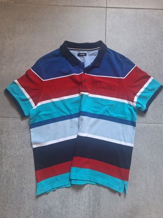 Camisa polo Walbusch vintage 56 XL multicolor 