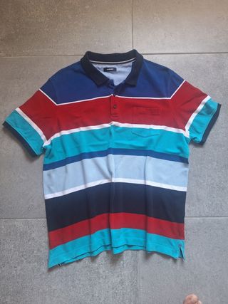 Camisa polo Walbusch vintage 56 XL multicolor 
